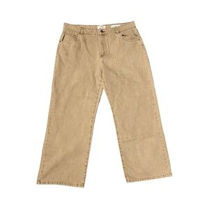 Cotton On Women's Low Rise Baggy Jeans, Mom Jeans, Wide Leg Brown Size 14 NWT